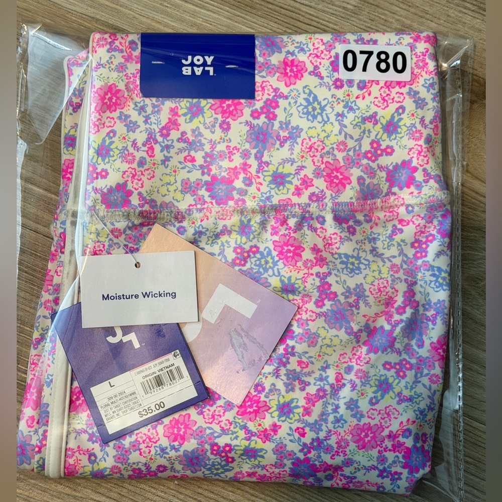 JoyLab™ Women's Floral Print High-Rise Piped Leggings - Pink M, L & XXL - Picture 10 of 16
